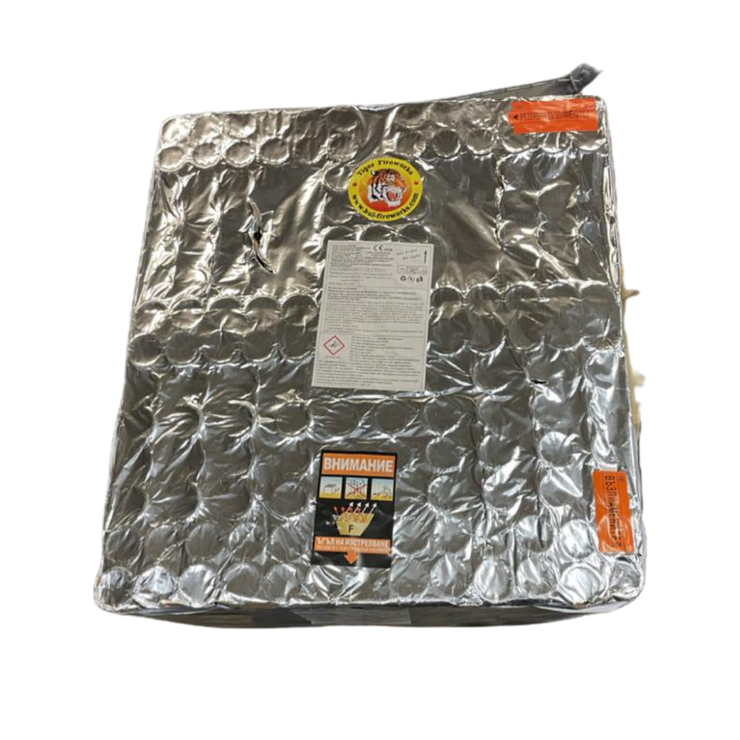 Baterie de artificii Profesionala, 258 focuri, calibru multiplu